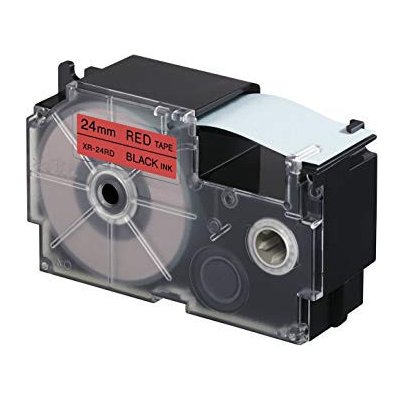 Kompatibilní páska s Casio XR-24RD1, 24mm x 8m, černý tisk / červený podklad – Hledejceny.cz