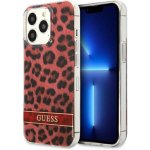 Pouzdro Guess Apple iPhone 13 Pro Leopard červené – Zboží Mobilmania