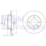 DELPHI Brzdový kotouč BG3505 – Hledejceny.cz
