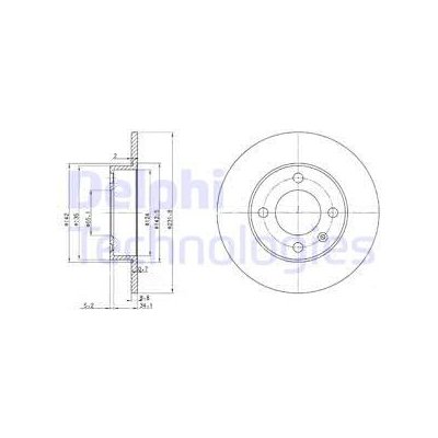 DELPHI Brzdový kotouč BG3505 – Hledejceny.cz