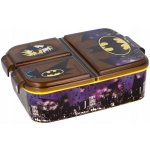 Storline svačinový box Batman 3 přihrádky žluto černý – Zboží Dáma