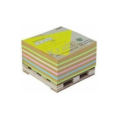 Samolepicí bloček "Kraft Cube", mix barev, 76x76 mm, 400 listů, mini paleta STICK N 21817 – Hledejceny.cz