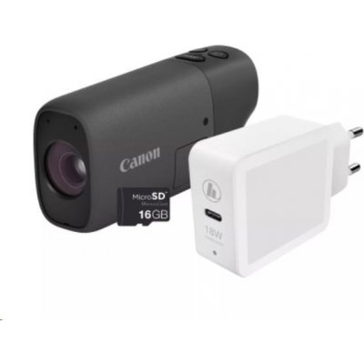 Canon PowerShot ZOOM, 12MPix, černý - Essential Kit 5544C007