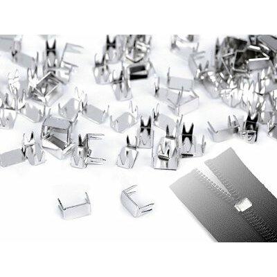 koncovka na zip, 3 mm, dolní, barva stříbrná - balení 10 g - 80 ks / ks – Hledejceny.cz