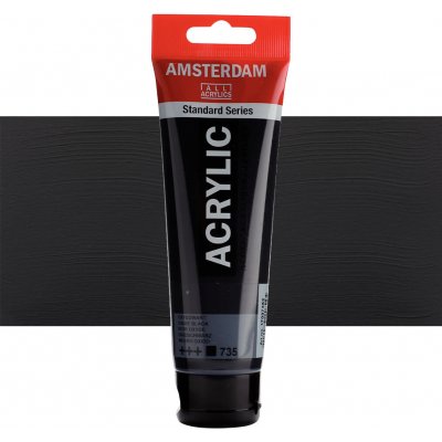 Amsterdam Standart Series akrylová barva 120 ml 735 Oxide Black – Hledejceny.cz