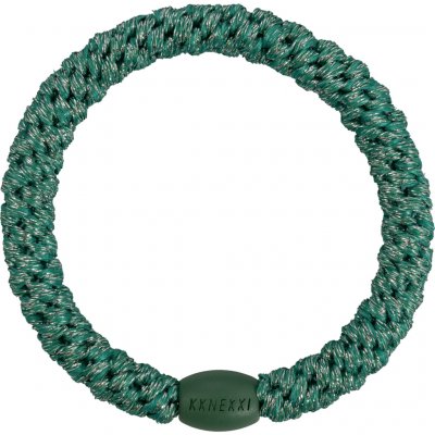 KKNEKKI Gumička do vlasů Kknekki Turkish Glitter, modrá barva, zelená barva, textil – Zboží Mobilmania