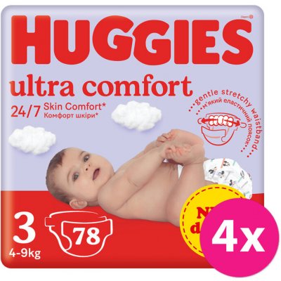 HUGGIES Ultra Comfort Jumbo 3 4x 78 ks – Hledejceny.cz