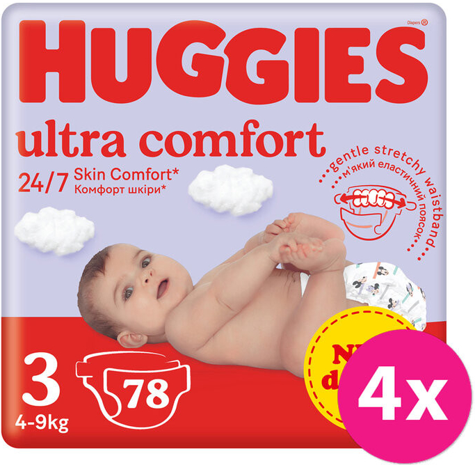 Huggies Ultra Comfort Jumbo 3 4x 78 ks