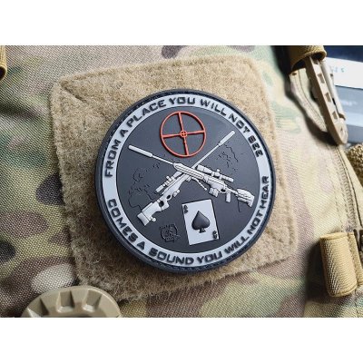 JACKETS TO GO Nášivka SNIPER DEATH SPADE plast velcro ČERNÁ SWAT – Zboží Dáma