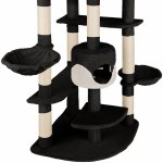 TECTAKE Kočičí škrabadlo FIPPY 201 cm černo – Zboží Dáma
