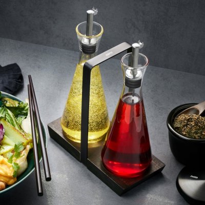 Gefu Sada láhví na ocet a olej X-PLOSION SET/2ks se stojanem 250 ml – Zboží Dáma