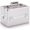 Kosmetický kufřík Xanitalia Kadeřnický a kosmetický kufr JOB 200 Silver stříbrný přes rameno