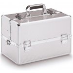 Xanitalia Kadeřnický a kosmetický kufr JOB 200 Silver stříbrný přes rameno – Zboží Mobilmania