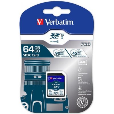 Verbatim SDXC 64 GB class 10 47022 – Zboží Mobilmania