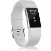 Řemínek k chytrým hodinkám BStrap Silicone Diamond pro Fitbit Charge 2 white, velikost L STRFB0268