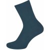 Knitva Slabé 100% bavlněné ponožky modrá džínová