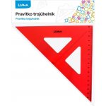 Pravítko trojúhelník s ryskou, červené – Zboží Živě
