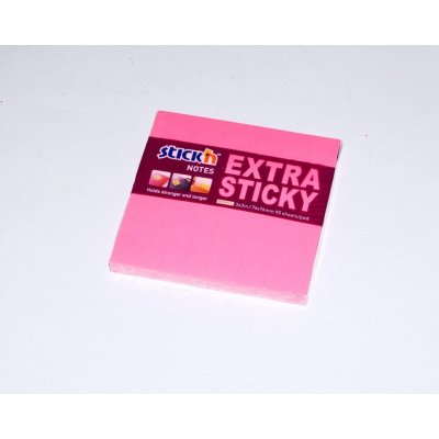 Stick´n Bloček samolepící Extra Sticky, 76x76 mm, 90 lístků, neon růžový /21671/ – Hledejceny.cz