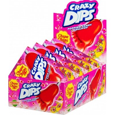 Chupa Chups Crazy dips 24x14 g jahoda – Zboží Mobilmania