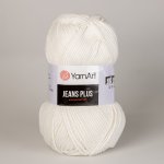 YarnArt Jeans Plus 01 bílá – Zboží Dáma