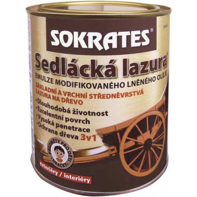Sokrates Sedlácká lazura na dřevo 0,7 kg čirá báze – Zboží Dáma