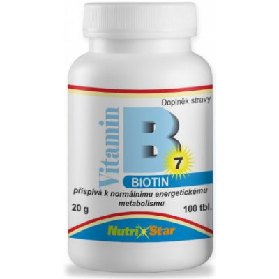 Nutristar Biotin vit. B7 100 tablet – Hledejceny.cz