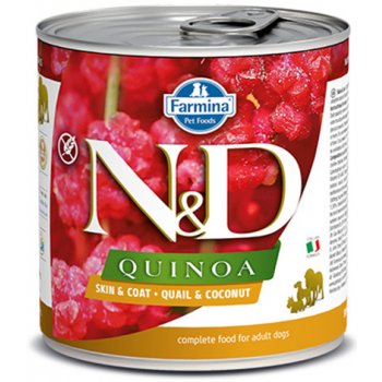 N&D Quinoa Dog Skin & Coat Quail 285 g