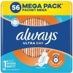 Always Ultra Normal hygienické vložky Vel. 1 s křidélky 56 ks – Zboží Dáma