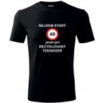 Tričko jsem recyklovaný teenager 40 dárky pro muže k 40 černé – Hledejceny.cz