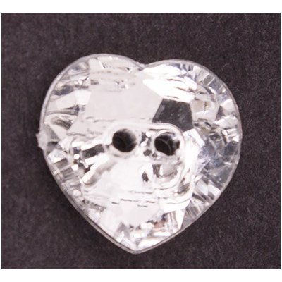 Knoflík 15 mm průhledné srdce – Zboží Dáma