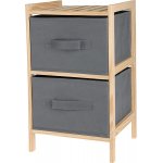 HOMESTYLING Úložný regál s textilními koši 2 patra KO-784630100 – Sleviste.cz