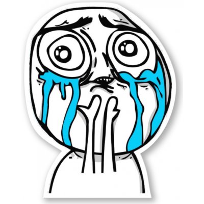 MemeMerch Samolepka Crying Emoji – Zboží Živě