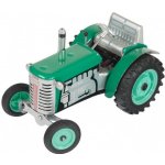 Kovap Traktor Zetor zelený na klíček kov 14cm 1:25 – Zboží Dáma