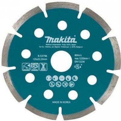 MAKITA B-53693 - Diamantový rezný kotouc pro akumulátorové úhlové brusky ø 125 mm B-53796 – Zboží Mobilmania