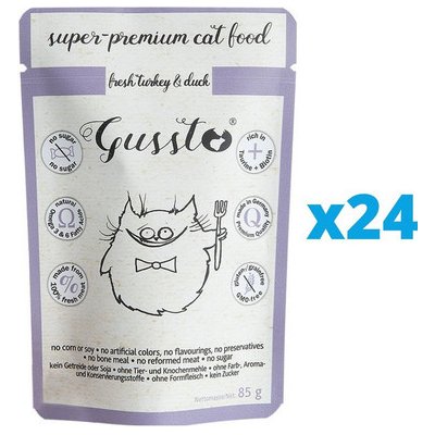 Gussto Cat Fresh Turkey & Duck 24 x 85 g