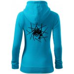 Cyclo výplet Dámská mikina trendy zipper s kapucí Světlý tyrkys – Hledejceny.cz