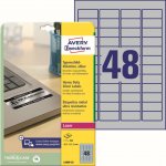 Avery Zweckform L6009-20 Velmi odolné etikety 45,7x21,2mm 960 ks stříbrná – Zboží Dáma