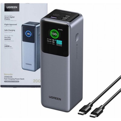Ugreen 25000mAh 35525 stříbrná – Zboží Mobilmania