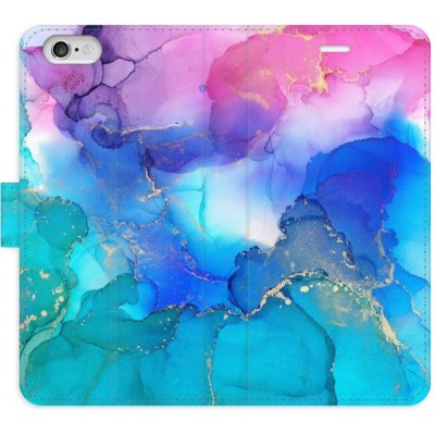 Pouzdro iSaprio Flip s kapsičkami na karty - BluePink Paint Apple iPhone 6 / 6S – Zboží Mobilmania