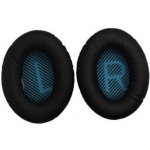 eses kožené náušníky pro sluchátka Bose QuietComfort 2 15 25 a 35 černé s modrým vnitřkem – Zboží Živě