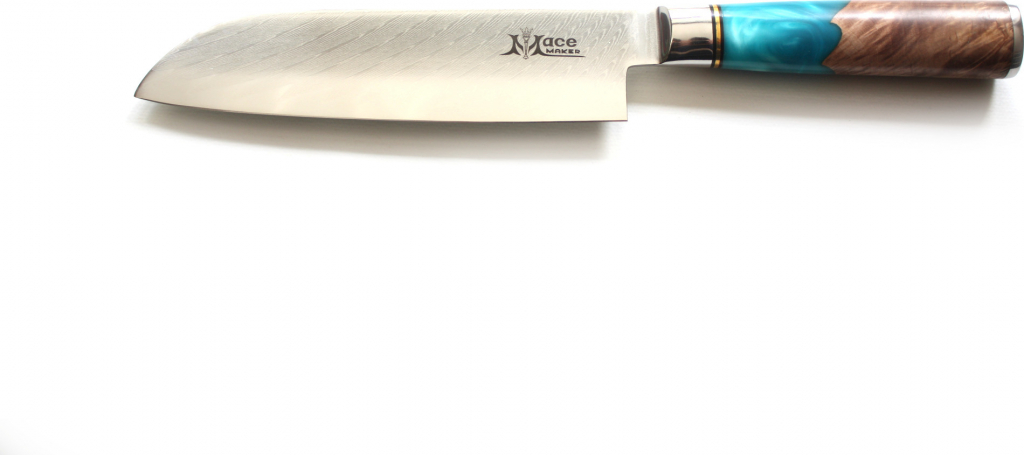 MaceMaker MILANO SANTOKU SanMai Damaškový Kuchyňský nůž 17cm