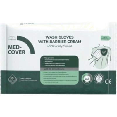 MED-COVER Wash Gloves with Barrier Cream 8 ks – Zboží Dáma