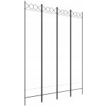 vidaXL 4 dílný paraván bílý 160 x 200 cm textil – Zboží Dáma