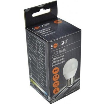 Solight LED žárovka miniglobe 6W E27 3000K 420lm