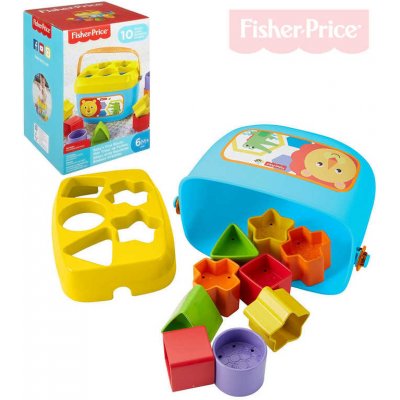 Fisher-Price Baby moje první vkládačka set kyblík + 10 kostek plast