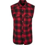 Brandit košile kostkovaná bez rukávů červená/černá – Zboží Dáma