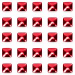 Starnails 3D ozdoby na nehty -ShinePins Square Red – Hledejceny.cz