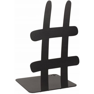 Metalowe Cuda Podpěrka na knihy AD04-L2 Hashtag 18x11 cm černá – Zboží Dáma