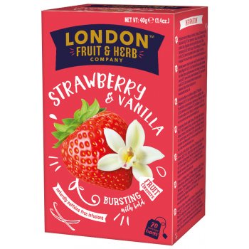 London Fruit & Herb strawberry & vanilla fool čaj 20 sáčků