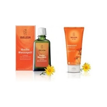 Weleda Masážní olej s arnikou 100 ml + Weleda Arnikový sprchový gel 200 ml dárková sada